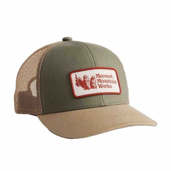 New Marmot Mountain Works Est. 1974 Retro Trucker Hat Cap Mesh Back SnapBack - Picture 1 of 4